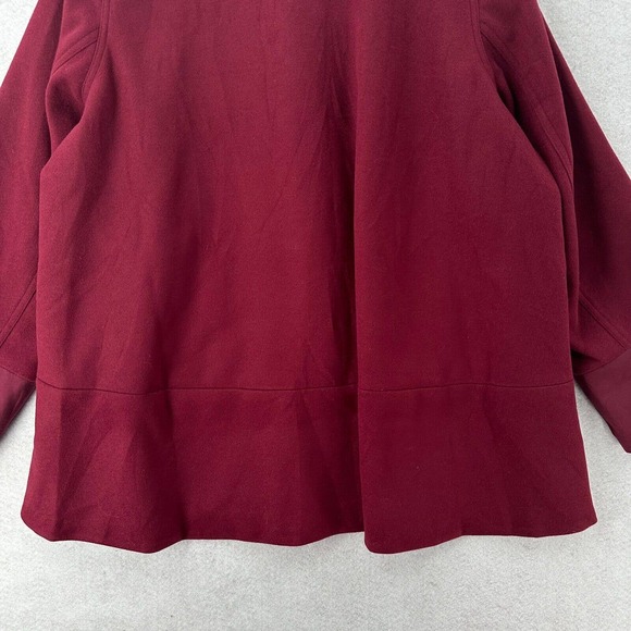 NEW LOGO by Lori Goldstein Peacoat 2X Legacy Double Knit Coat Wineberry Jacket - Picture 8 of 13